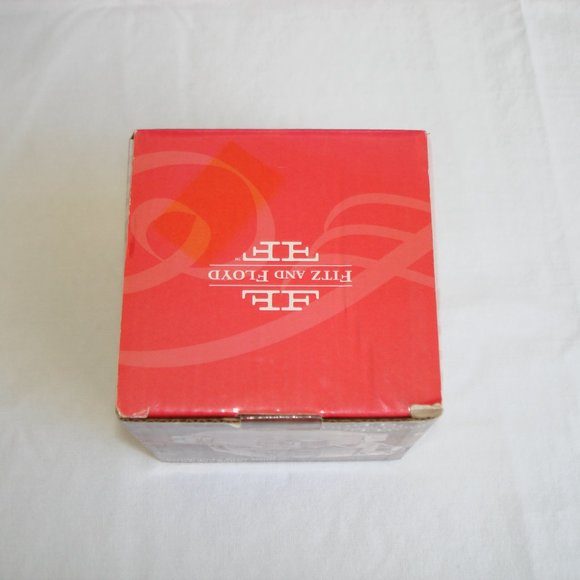 NEW Fitz & Floyd Frosted Bow Box Glass Crystal Trinket Dish - Picture 6 of 16